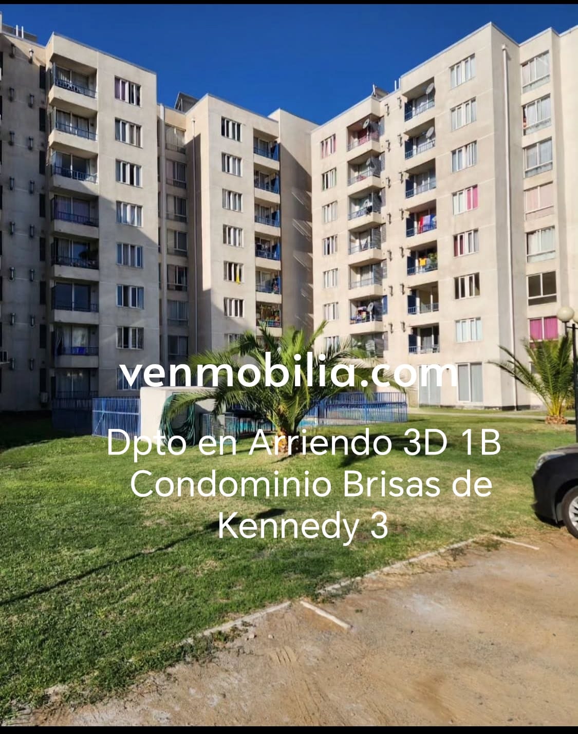 Departamento en Arriendo 3D 1B + estacionamiento Condominio Brisas de Kennedy 3